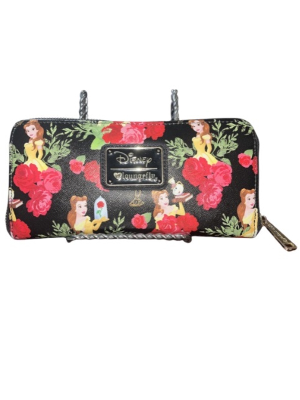 Loungefly Disney Beauty and the Beast Belle Roses Zip Around Wallet